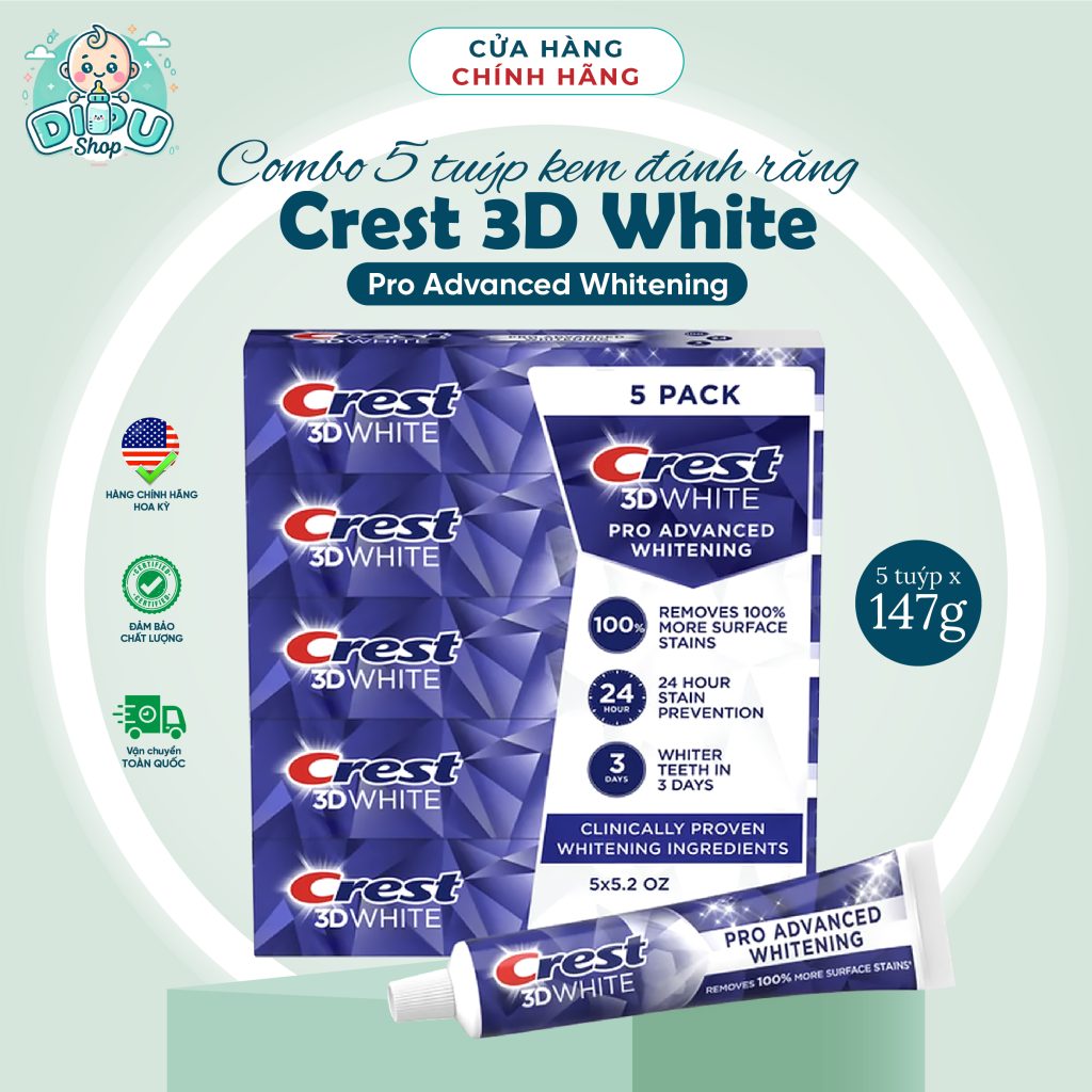 Kem đánh răng Crest 3D Whitening