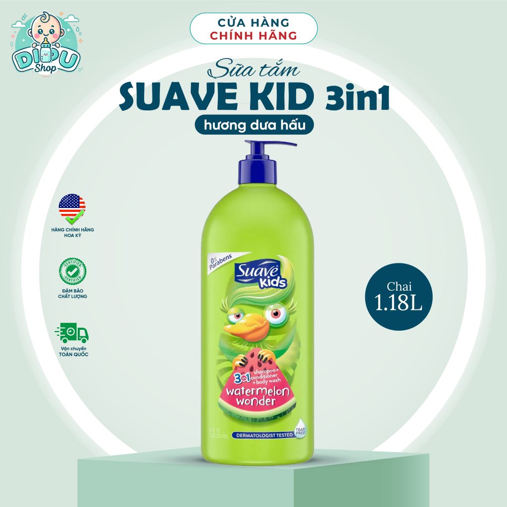 SỮA TẮM CHO BÉ SUAVE KID 3 in 1- 1.18L