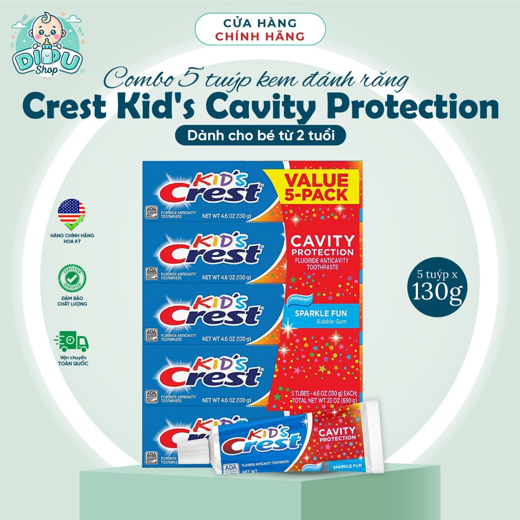 Kem đánh răng cho trẻ em Kid's Crest Cavity Protection - 130 gr