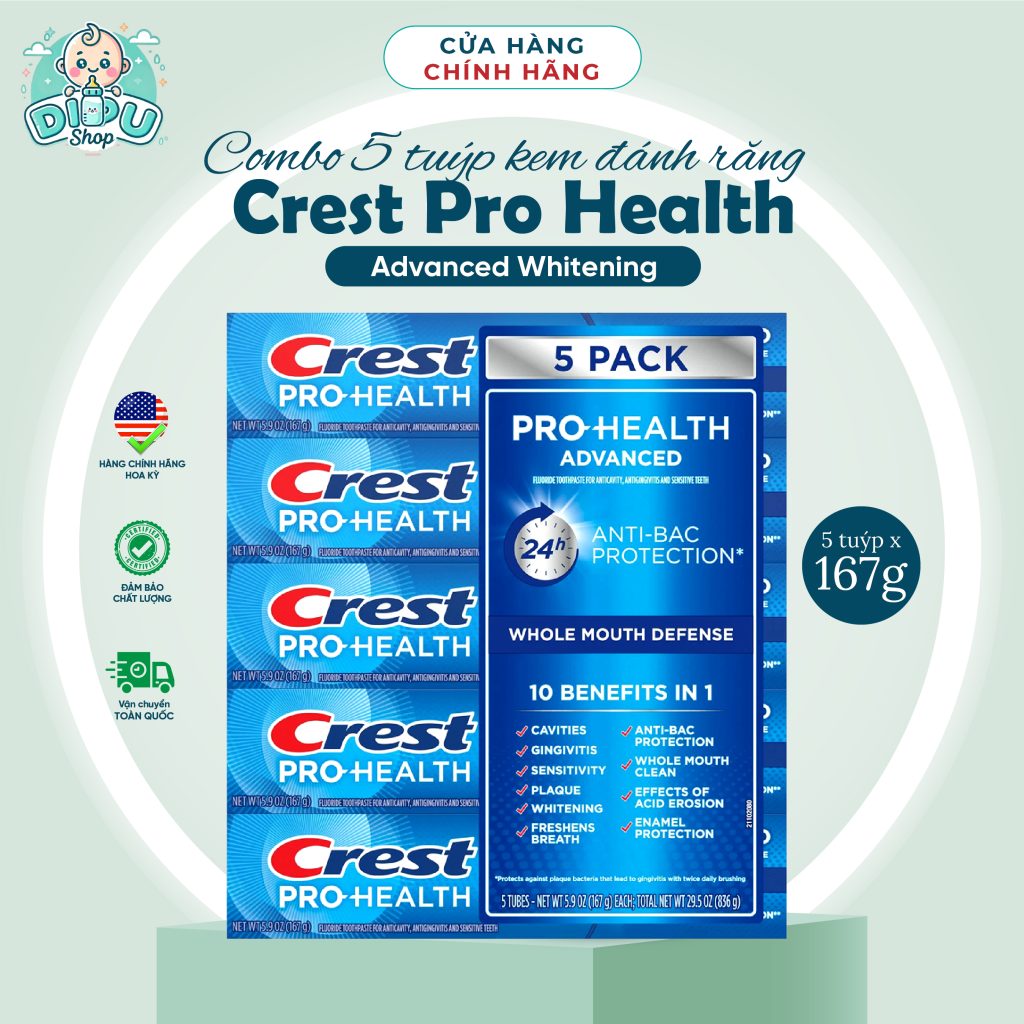 Kem đánh răng Crest Pro Health - 164 gr