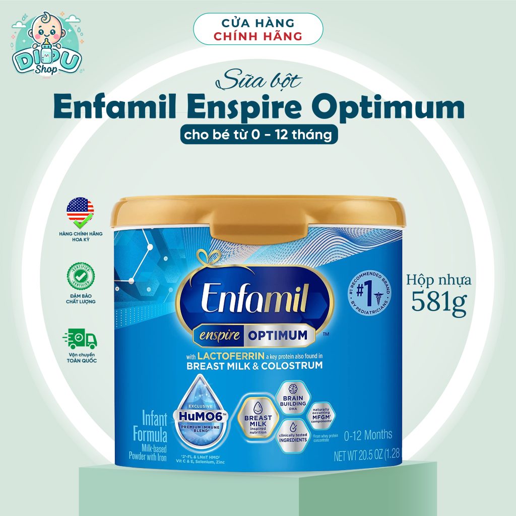 Sữa Enfamil Enspire Optimum nhựa xanh - 581 gr