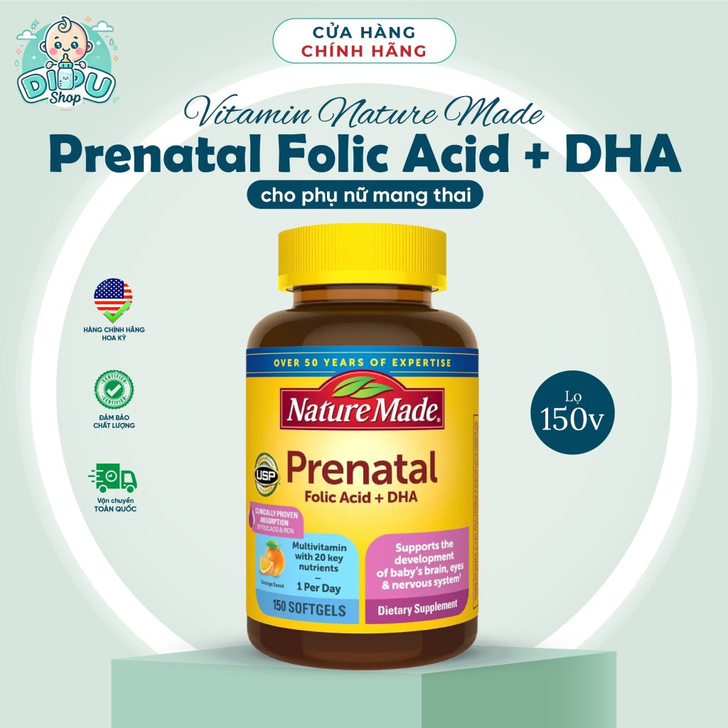 Vitamin Tổng hợp cho mẹ bầu Nature Made Prenatal - 150 viên