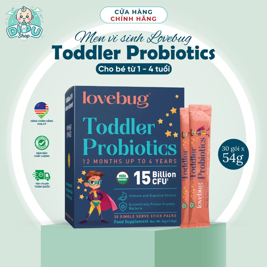 LoveBug Toddler Probiotics -Men si sinh cho bé từ 1 đến 4 tuổi