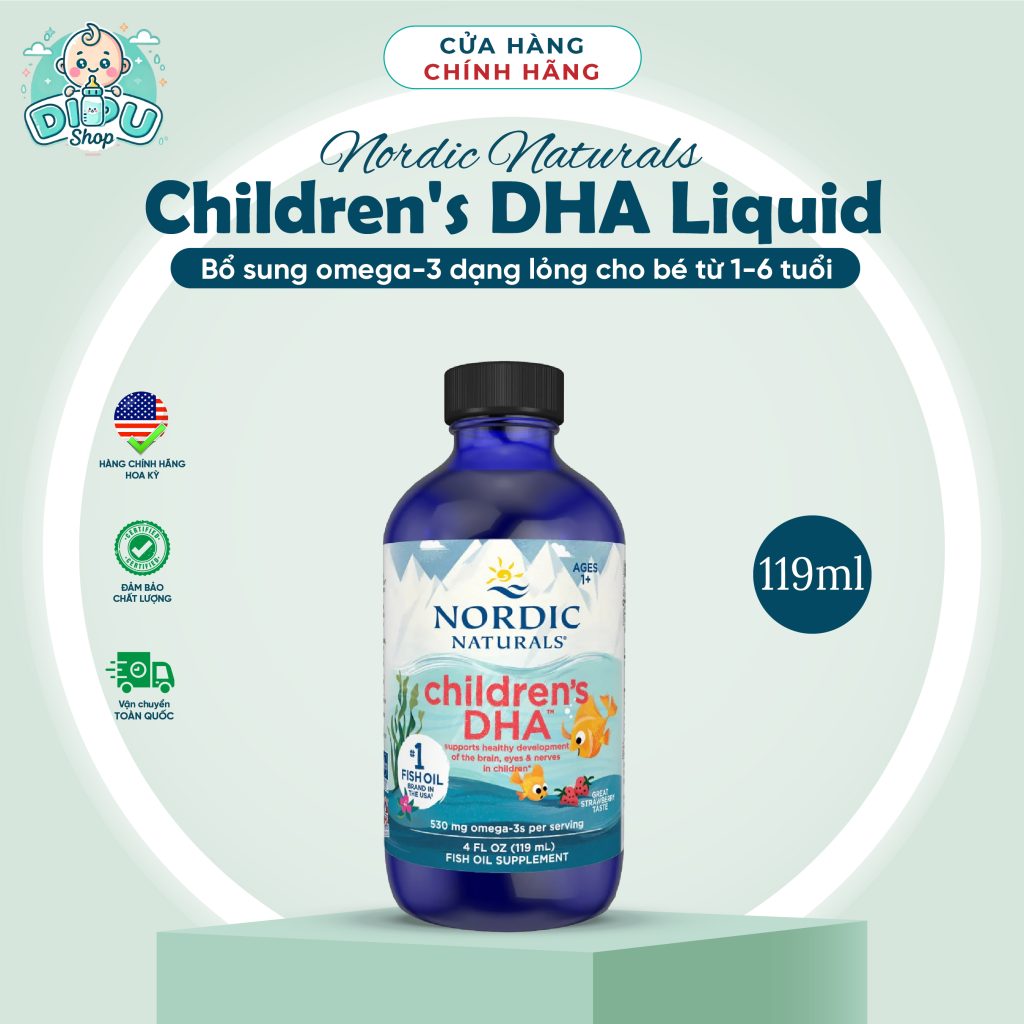 NORDIC NATURALS CHILDREN'S DHA 119 ML -VỊ DÂU