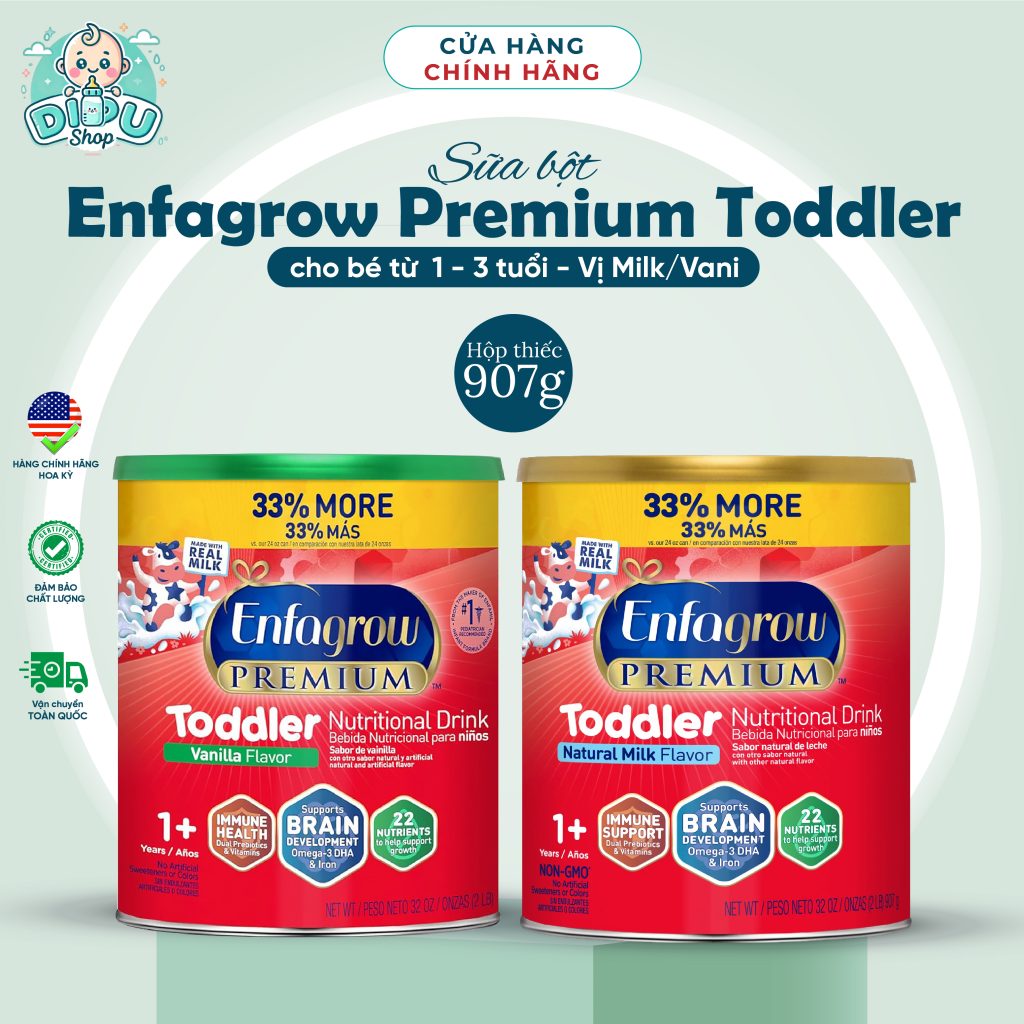 Sữa Enfagrow Premium Toddler 907g cho bé 1-3 tuổi – nội địa Mỹ
