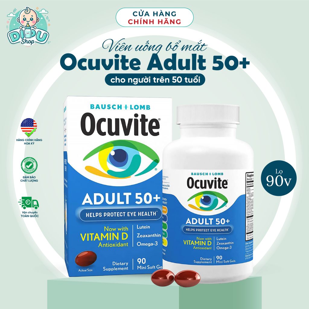 Viên uống bổ mắt cho người lớn tuổi Ocuvite - 90 viên