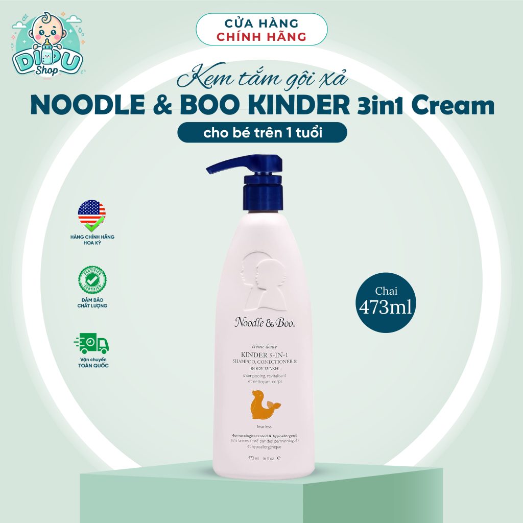 Sữa tắm & gội & xả 3 in 1 Noodle Boo Creme Douce - 473 ml