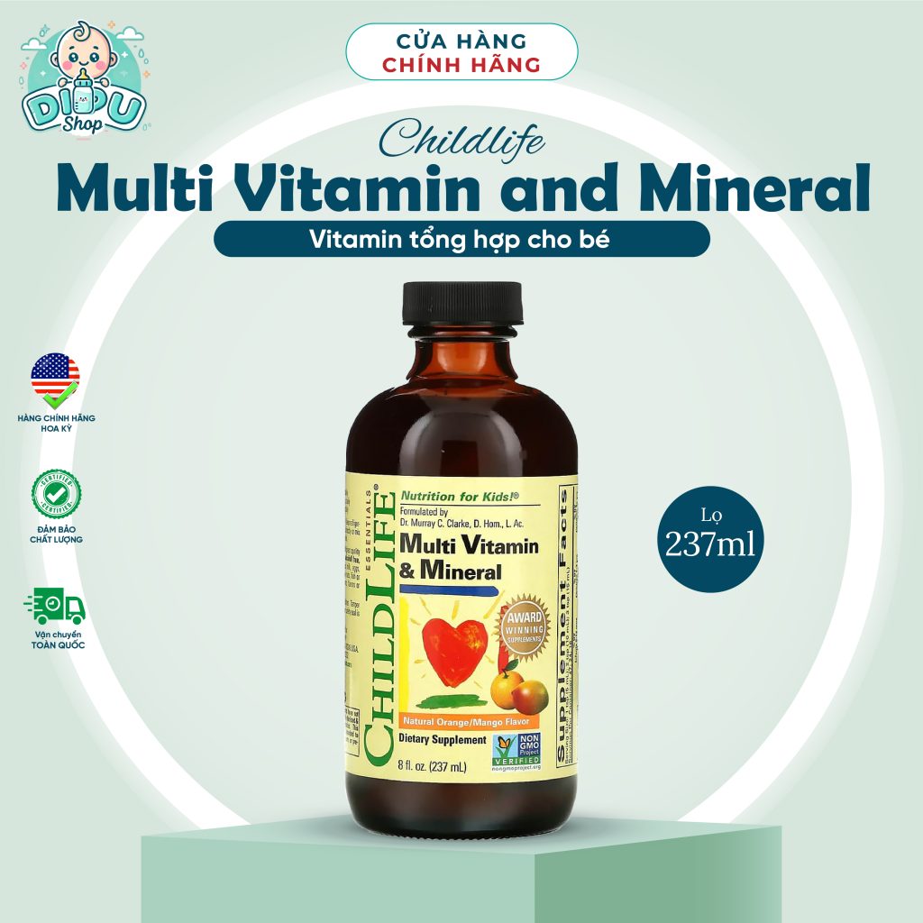 Siro bổ sung Vitamin và khoáng chất Childlife- Multi Vitamin & Mineral- 237 ml