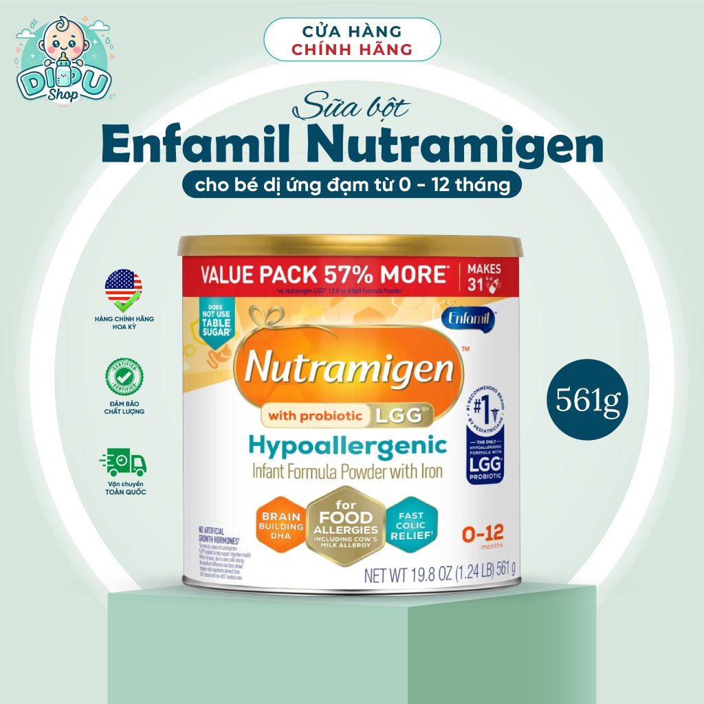 Sữa Nutramigen cho bé dị ứng đạm bò - 561 gr