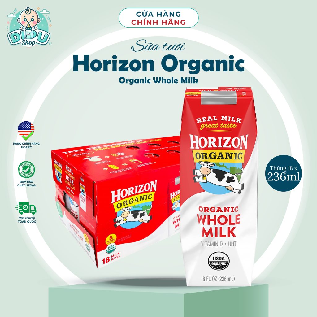 Sữa tươi Horizon Organic Whole Milk 236 ml