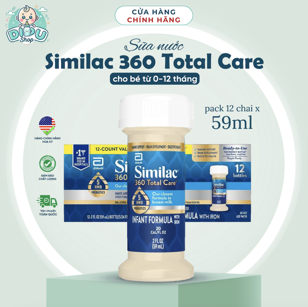Sữa nước Similac 360 Total Care cho bé 0-12 tháng – pha sẵn, nhập Mỹ