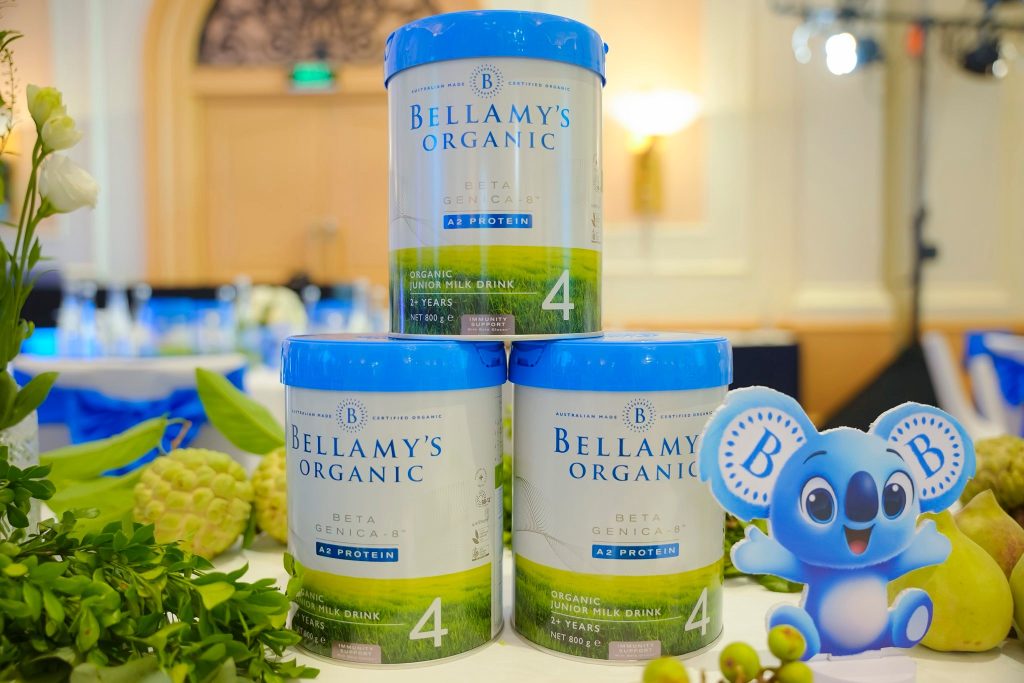 Sữa Bellamy’s Organic Protein A2 Số 1-2-3-4 trọng lượng 800 g