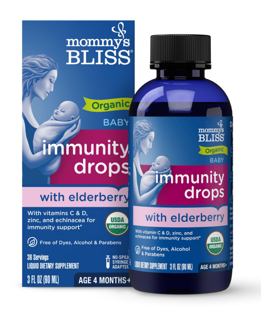 Mommy’s Bliss Immunity Drops Elderberry 90ml – Tăng Đề Kháng, Hỗ Trợ Miễn Dịch Cho Bé