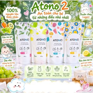 TÚI Nước Rửa Bình Sữa, Chén Bát Và Rau Củ Quả Thuần Chay Atono2 480g